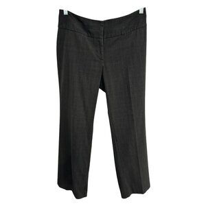 Apt. 9 Womens Professional Gray Plaid Straight-Leg Dress Pants Size 10P